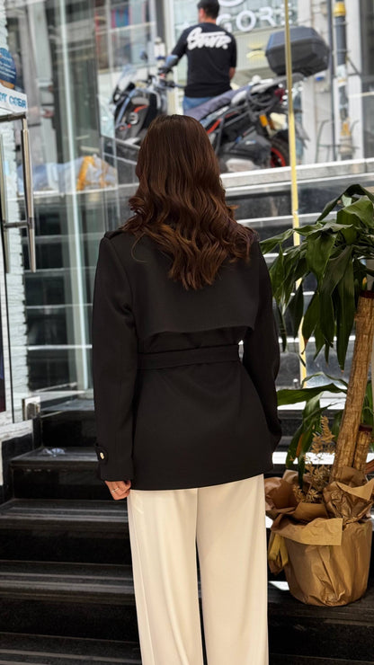 Veste Longue Boutons Dorés - Détail dos