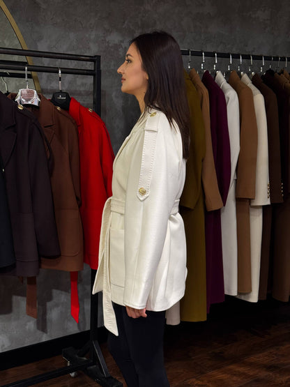 Veste Longue Boutons Dorés - Vue de face