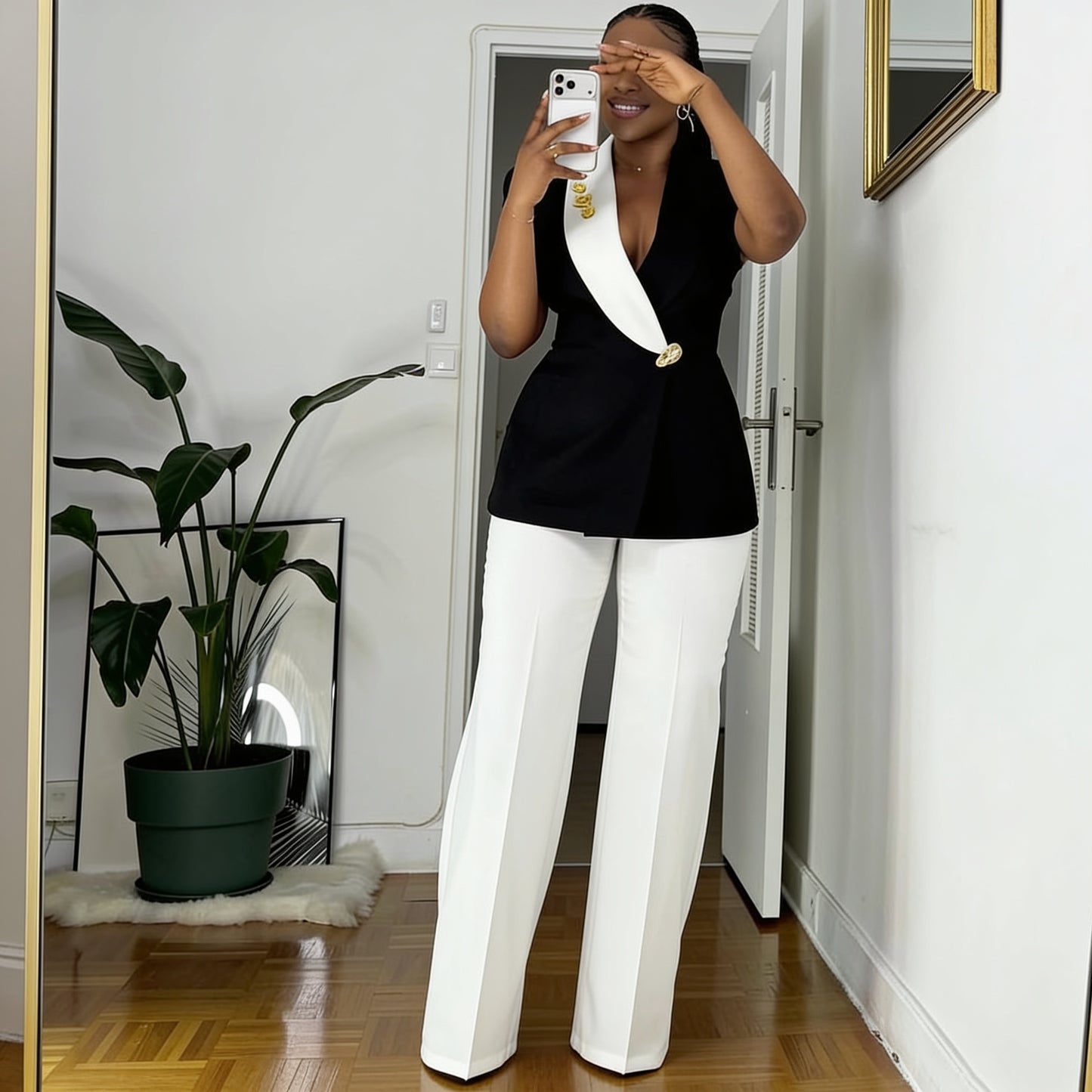 Ensemble Veste Ceinturée & Pantalon Droit